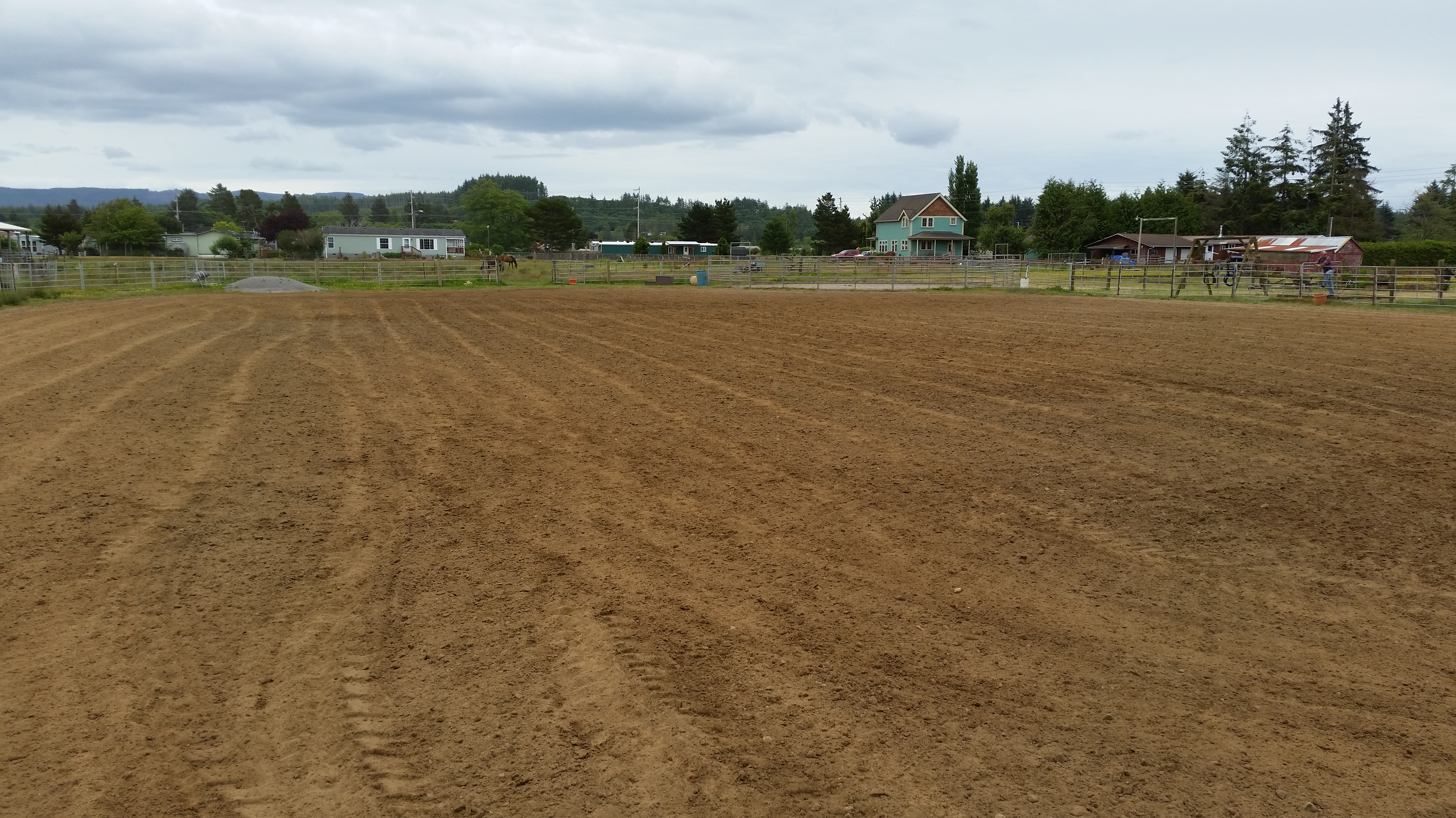 Our Outdoor arena is 150 x 240.